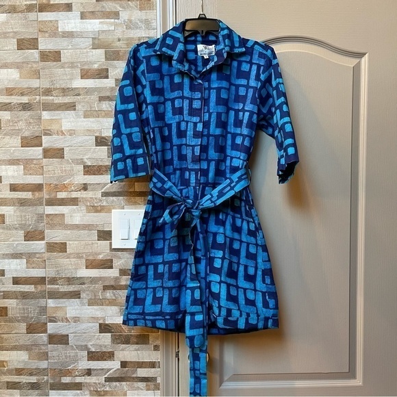 SIKA ANTHROPOLOGIE x Geometric Cotton Romper One Piece Size 8 - Picture 6 of 16